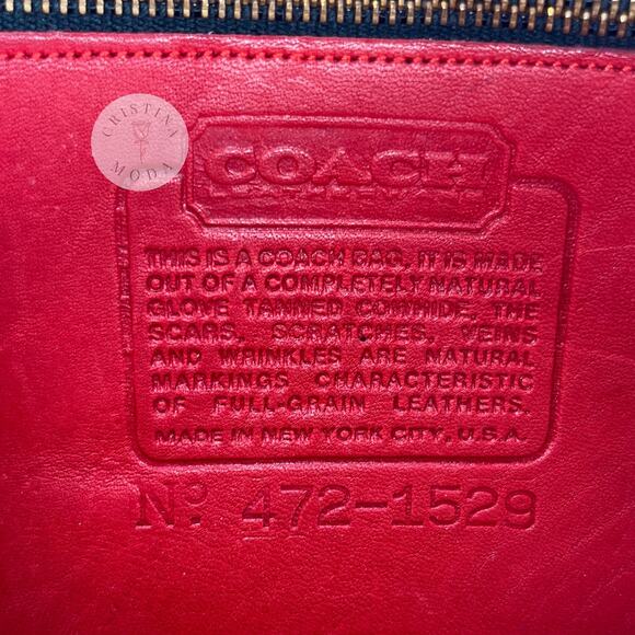 Vintage Coach NYC Dinky Bag 9375 Red 1980s - Picture 9 of 10